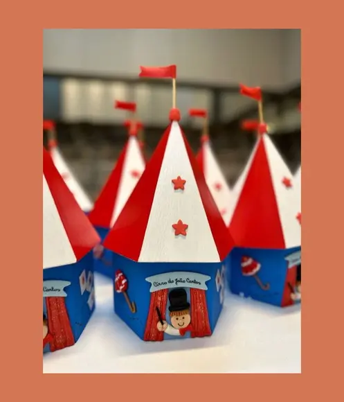 Centro de Mesa Tenda Circo MDF Porta Lápis