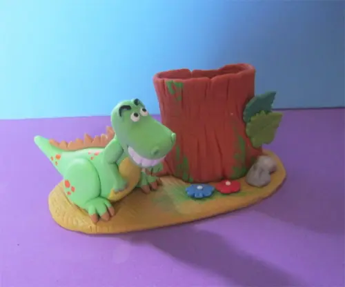 Centro de Mesa porta lápis dinossauro