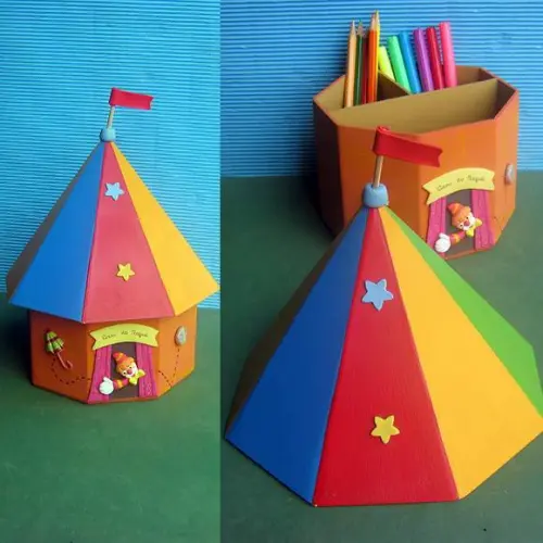 Centro de Mesa Circo Tenda em Biscuit