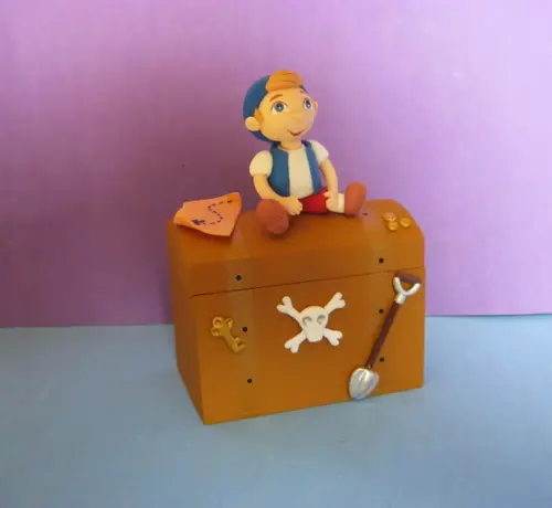 Baú mdf Jake e os Piratas centro de Mesa