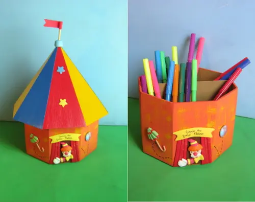 Tenda de Circo Centro de Mesa porta lápis mdf