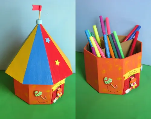 Tenda de Circo Centro de Mesa porta lápis mdf