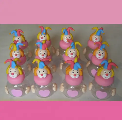 Mini Baleiro circo Rosa Cabeça de Palhaço