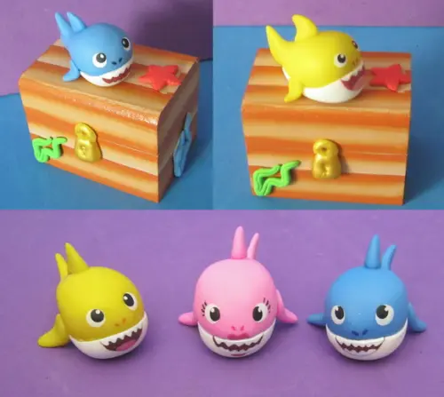 Mini Baús mdf Baby Shark