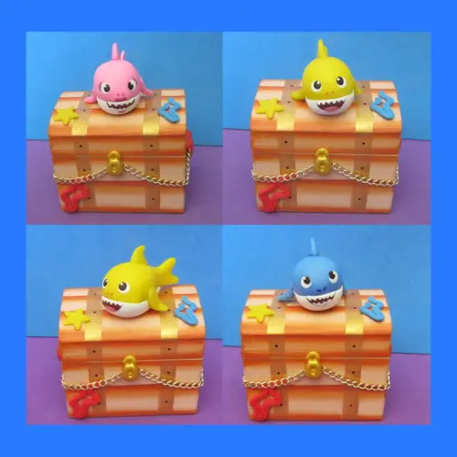Mini Baús mdf Baby Shark