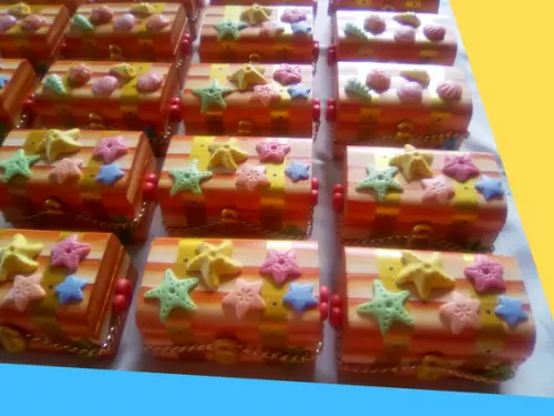 Mini Baús Estrelinhas e Conchinhas