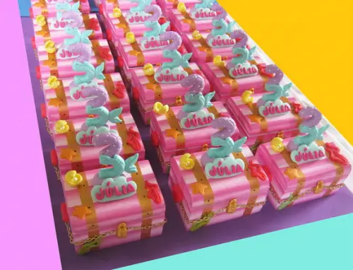 Mini baú mdf sereia lembrancinha