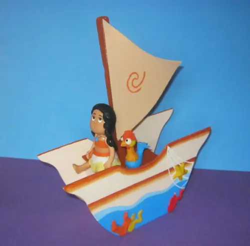 Moana Barco Caixa mdf Centro de Mesa