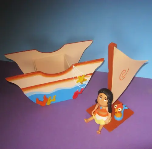 Moana Barco Caixa mdf Centro de Mesa