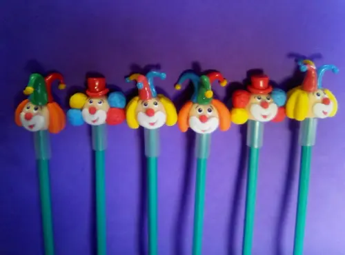 Ponteira de Palhaços em Biscuit