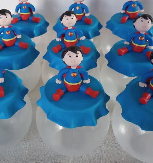 Super Homem Pote 17cm centro de Mesas
