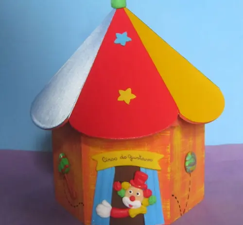 Tenda de Circo Porta Lápis mdf Centro de Mesa