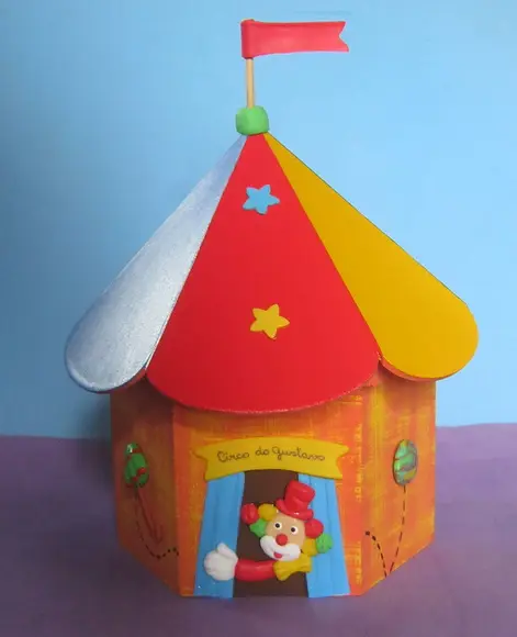 Tenda de Circo Porta Lápis mdf Centro de Mesa