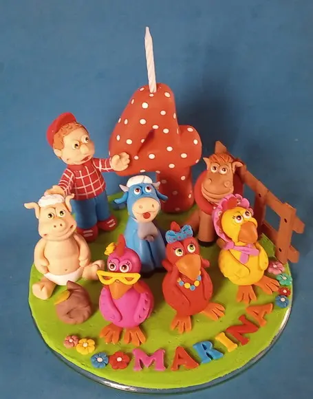 Topo de Bolo Cocoricó Biscuit