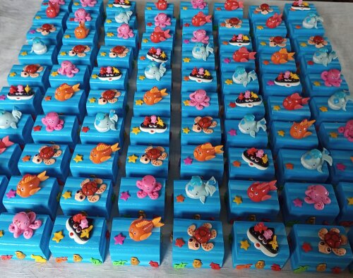 Fundo do Mar Mini Baú mdf Lembrancinha