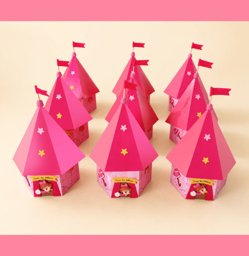 Tenda de Circo Rosa Porta Lápis mdf enfeite e Centro de Mesa