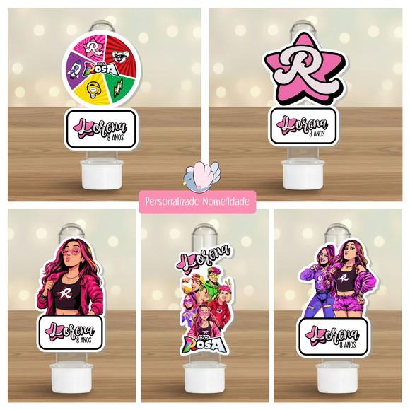 20 Apliques para Tubetes Personalizados - Clube dos Rosa
