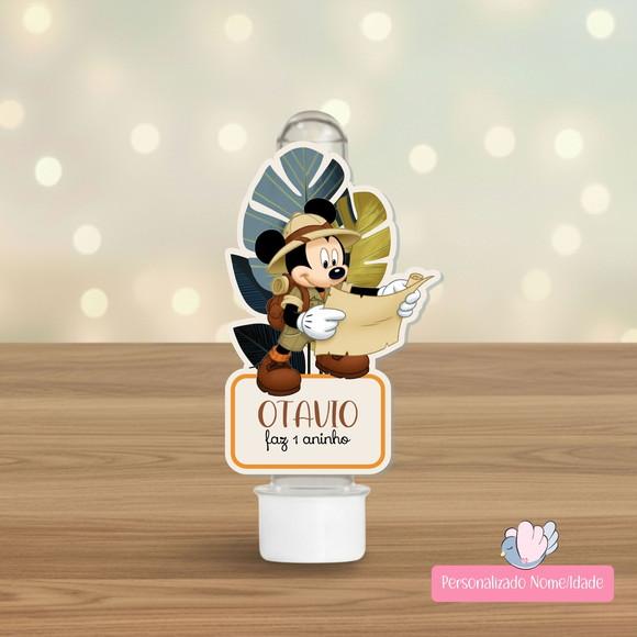 20 Apliques para Tubetes Personalizados - Mickey Safari