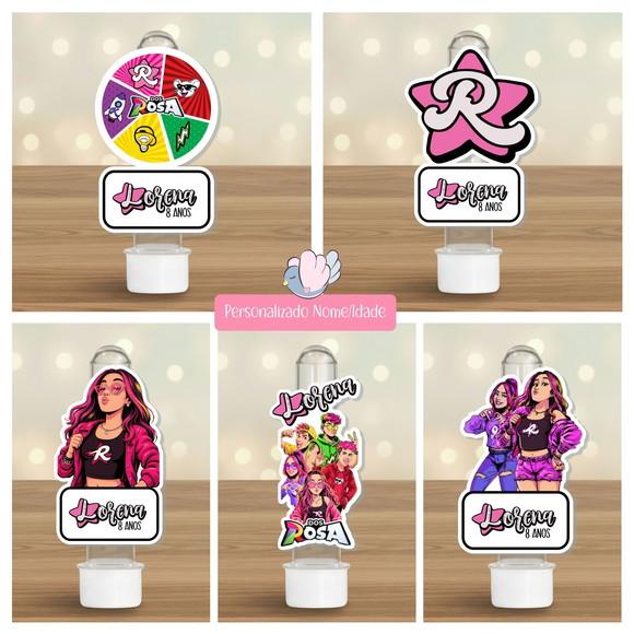 40 Apliques para Tubetes Personalizados - Clube dos Rosa