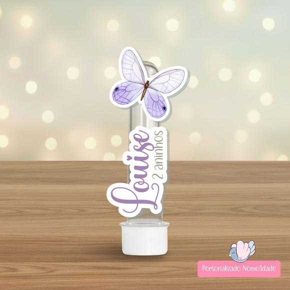 50 Apliques para Tubetes Personalizados - Borboleta Lilás