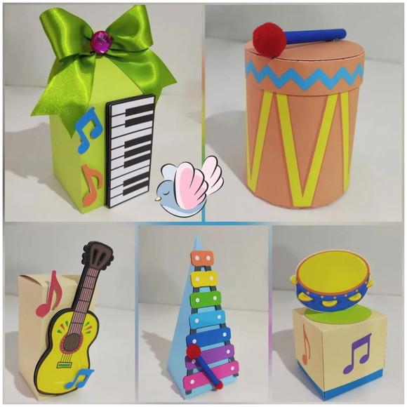 Personalizados - Caixinha - Instrumentos Musicais - 15 Itens