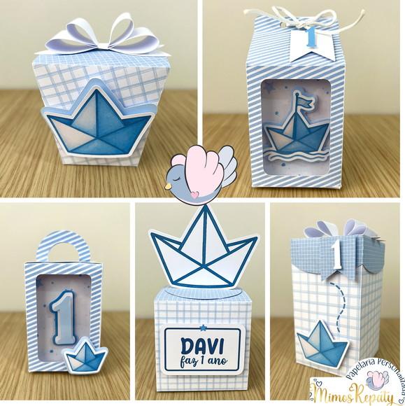 Personalizados - Caixinhas - Barquinho Origami - 10 Itens