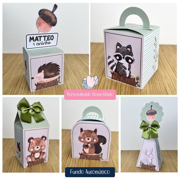Personalizados - Caixinhas - Bosque Menino- 15 Itens