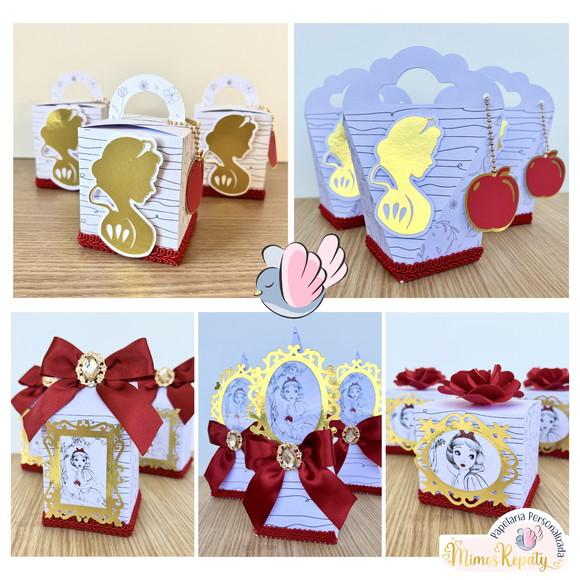 Personalizados - Caixinhas - Branca de Neve Luxo - 10 Itens