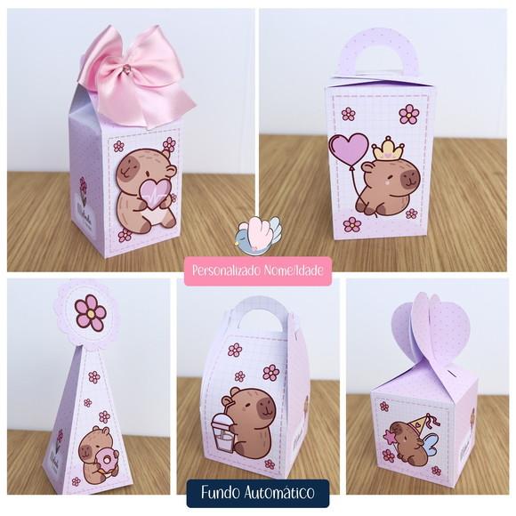 Personalizados - Caixinhas - Capivara Cute - 10 Itens