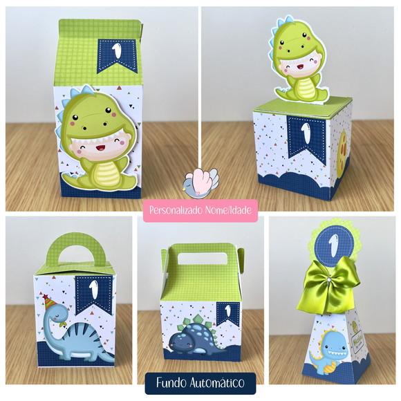 Personalizados - Caixinhas - Dino Baby - 10 Itens