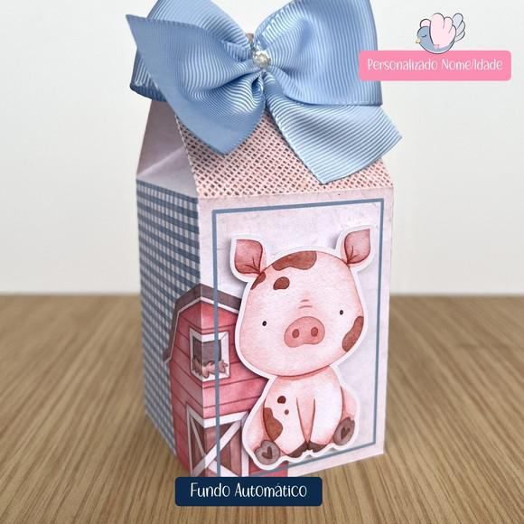 Personalizados - Caixinhas - Fazendinha Azul - 25 Itens