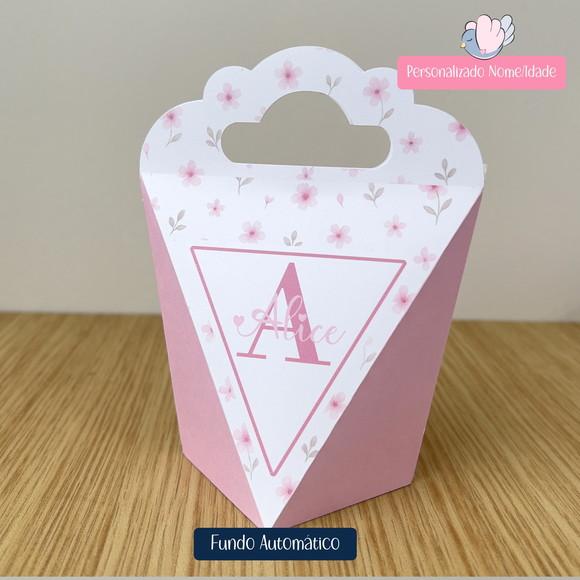 Personalizados - Caixinhas - Festa Rosa - Nome - 20 Itens