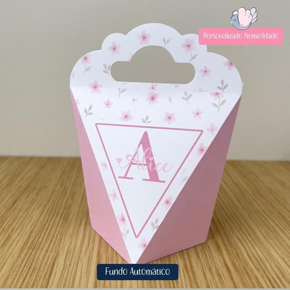 Personalizados - Caixinhas - Festa Rosa - Nome - 25 Itens