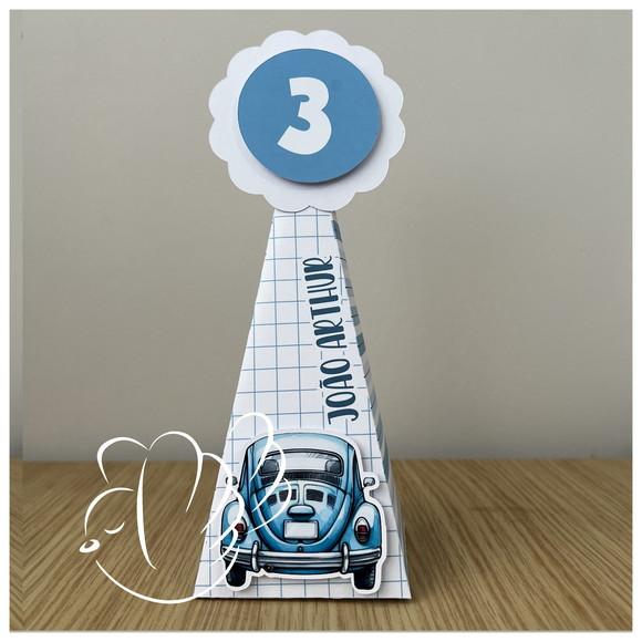 Personalizados - Caixinhas - Fusca Azul - 10 Itens