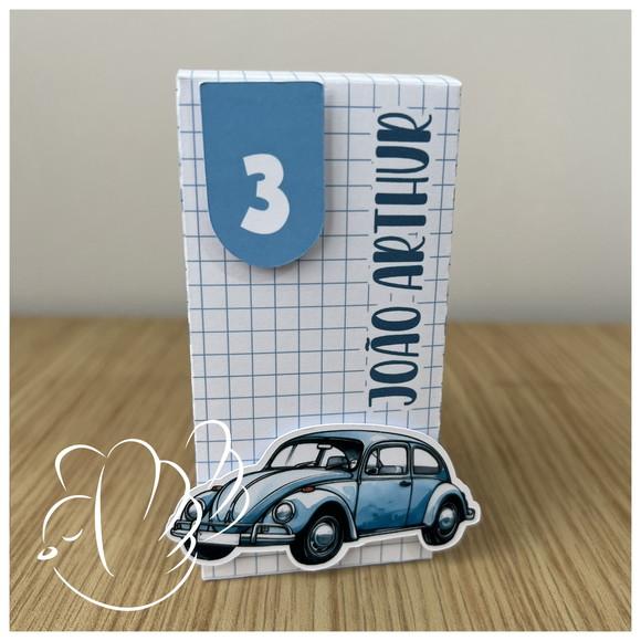 Personalizados - Caixinhas - Fusca Azul - 10 Itens
