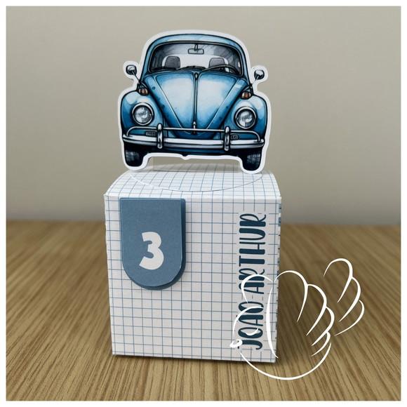 Personalizados - Caixinhas - Fusca Azul - 10 Itens