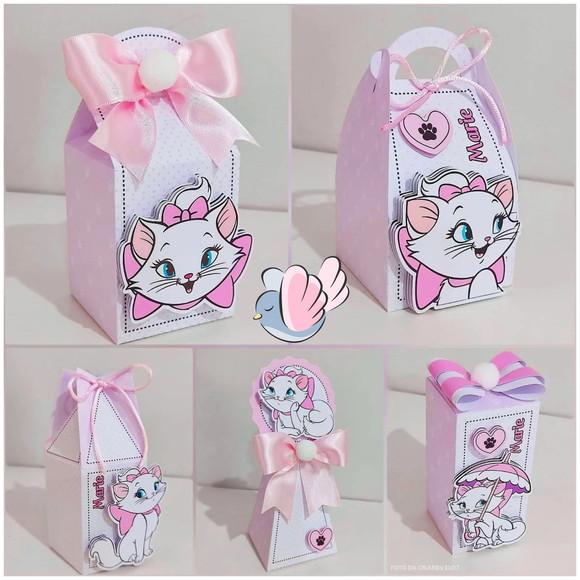 Personalizados - Caixinhas - Gatinha Marie - 10 Itens