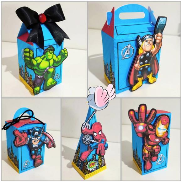Personalizados - Caixinhas - Herois Cute - 10 Itens
