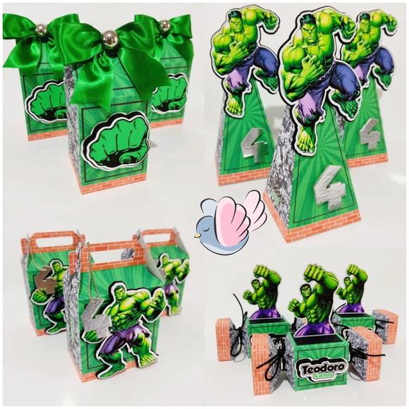 Personalizados - Caixinhas - Hulk - 10 Itens
