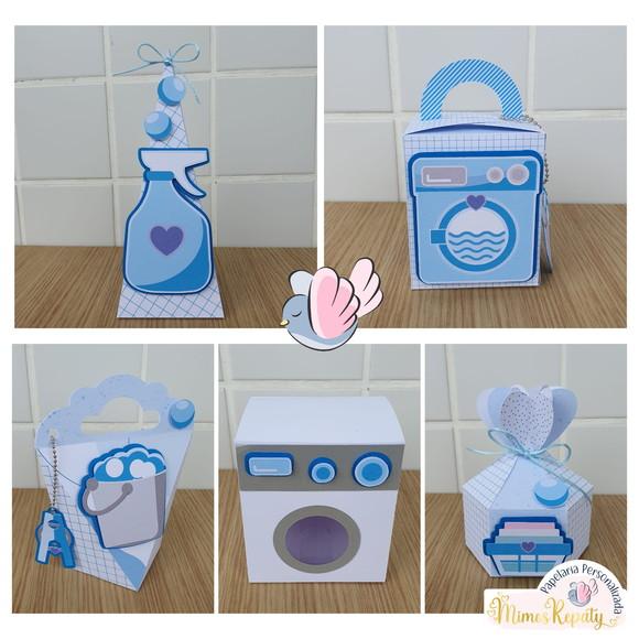 Personalizados - Caixinhas - Lavanderia - 10 Itens