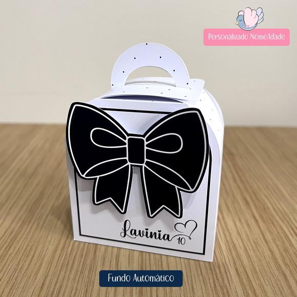 Personalizados - Caixinhas - Laço Preto - 10 Itens