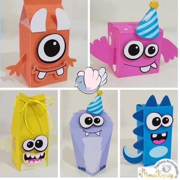 Personalizados - Caixinhas - Monstrinhos - 15 Itens