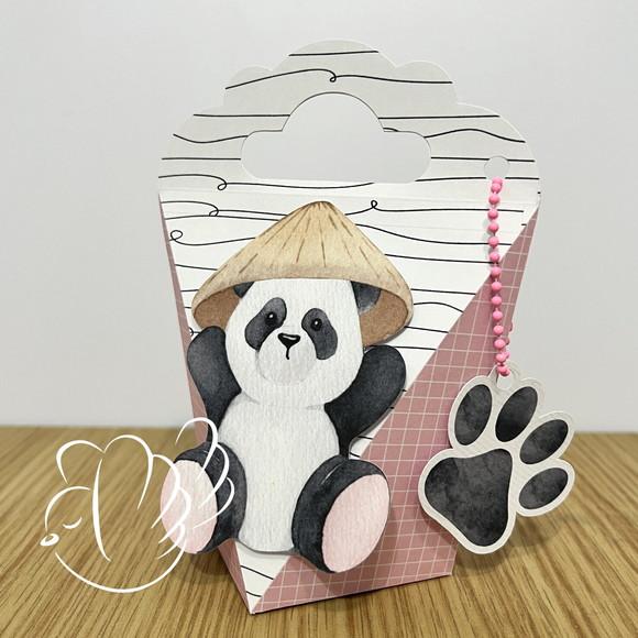 Personalizados - Caixinhas - Panda Aquarela - 10 Itens