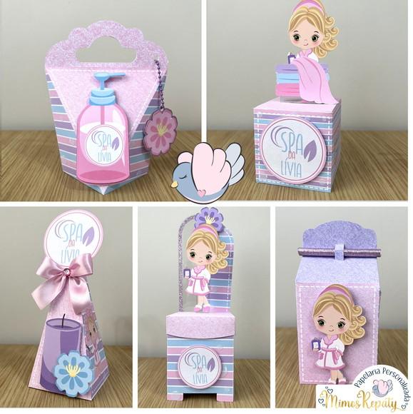 Personalizados - Caixinhas - Spa Menina - 10 Itens