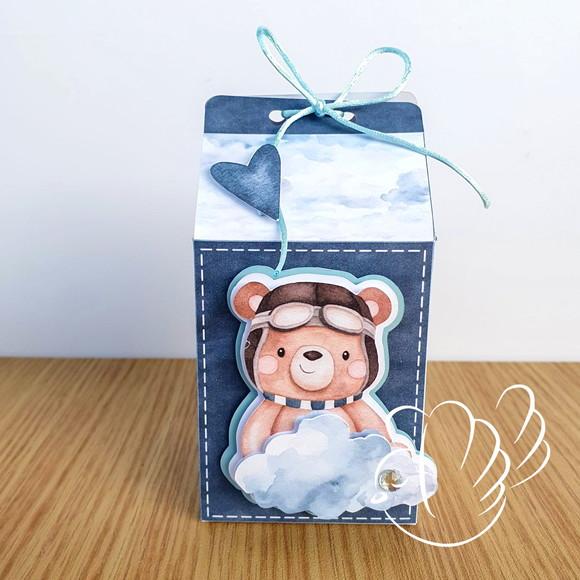 Personalizados - Caixinhas - Ursinho Aviador - 10 Itens