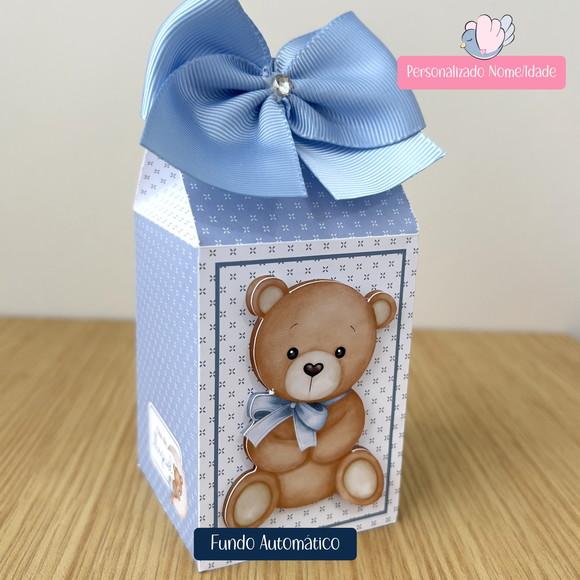 Personalizados - Caixinhas - Ursinho Azul - 40 Itens