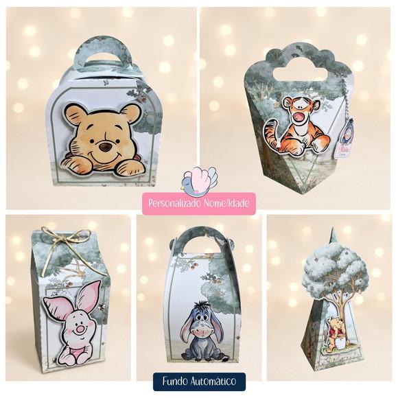 Personalizados - Caixinhas - Ursinho Pooh Vintage- 15 Itens