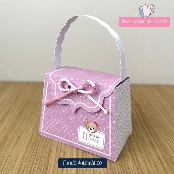 Personalizados - Caixinhas - Ursinho Rosa - 30 Itens
