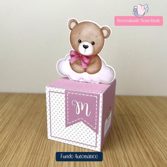 Personalizados - Caixinhas - Ursinho Rosa - 30 Itens