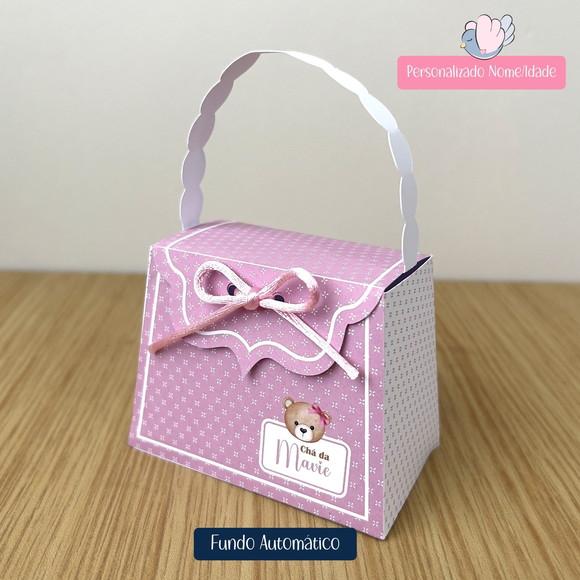 Personalizados - Caixinhas - Ursinho Rosa - 40 Itens